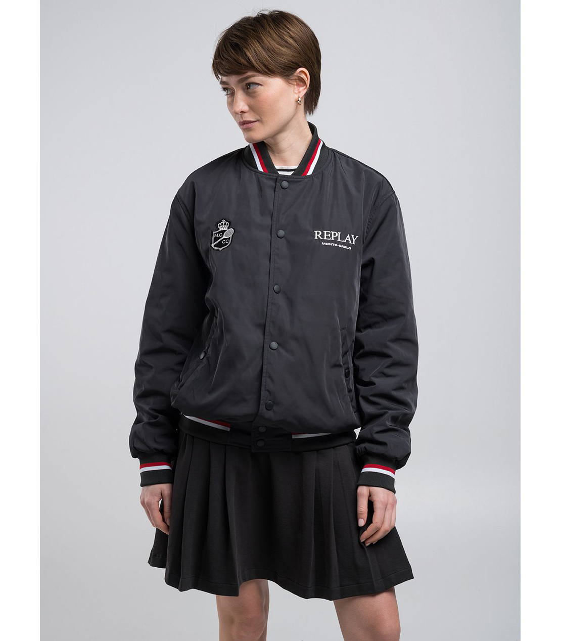 モンテカルロ カントリークラブ コレクション ユニセックス ボンバージャケット 詳細画像 ブラック 3